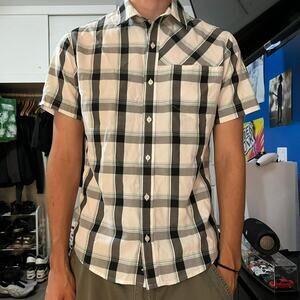 y2k 2000’s tony hawk grunge skater checkered button up shirt size medium